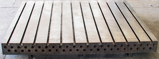 6000# 5 by 6 foot Steel Floor Plate Machine Base T-slot Machined