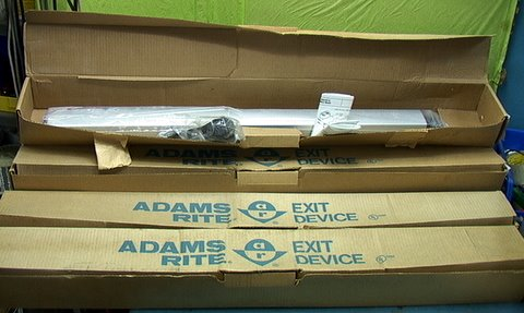 4x Adams Rite Panic Bars for Electrically Latched Exit Doors