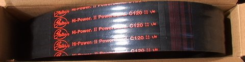 NIB 4-wide v-belt GATES Hi-Power II Powerband 4/C120 356SS