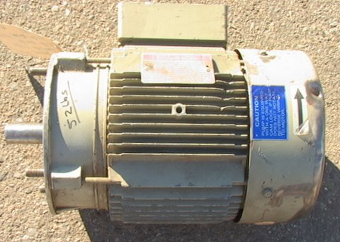 2HP 1160 RPM 3-Phase C-Face TEFC Pump Mount Motor with one-way