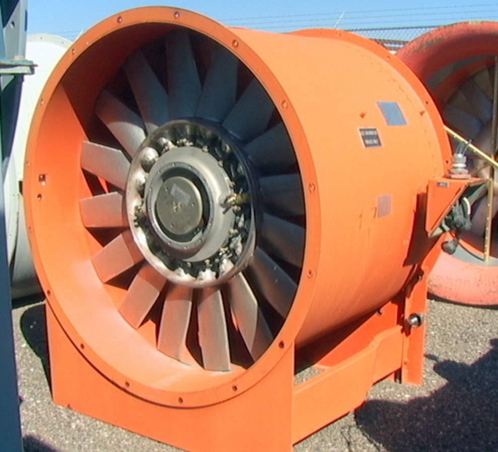 125HP 54" Tube Axial Axivane Fan 97,000 CFM @ 6.1 variable pitch