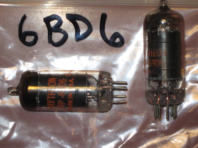 Set of 2 6BD6 Pentode Vacuum Tubes