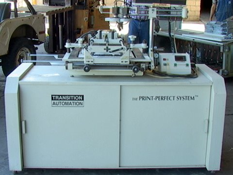 Transition Automation Print Perfect Screen Printer Parts Unit