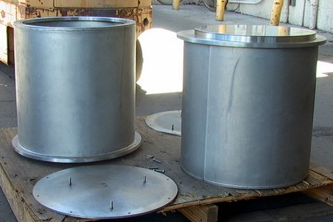 two 17" Stainless Steel Cylindrical Vacuum? Chambers with power