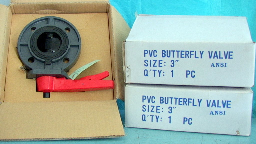 Lot of 3 NIB NOS Hershey VP 810 3" U-PVC Butterfly valve - Click Image to Close
