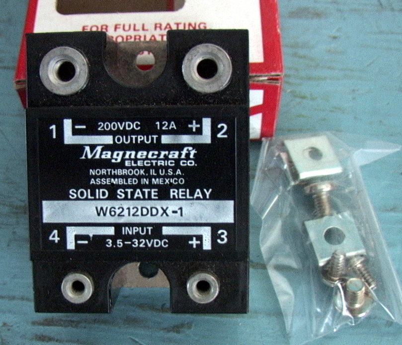 1 Pair (2) Magnecraft W6212DDX-1 200VDC 12A DC Solid State Relay