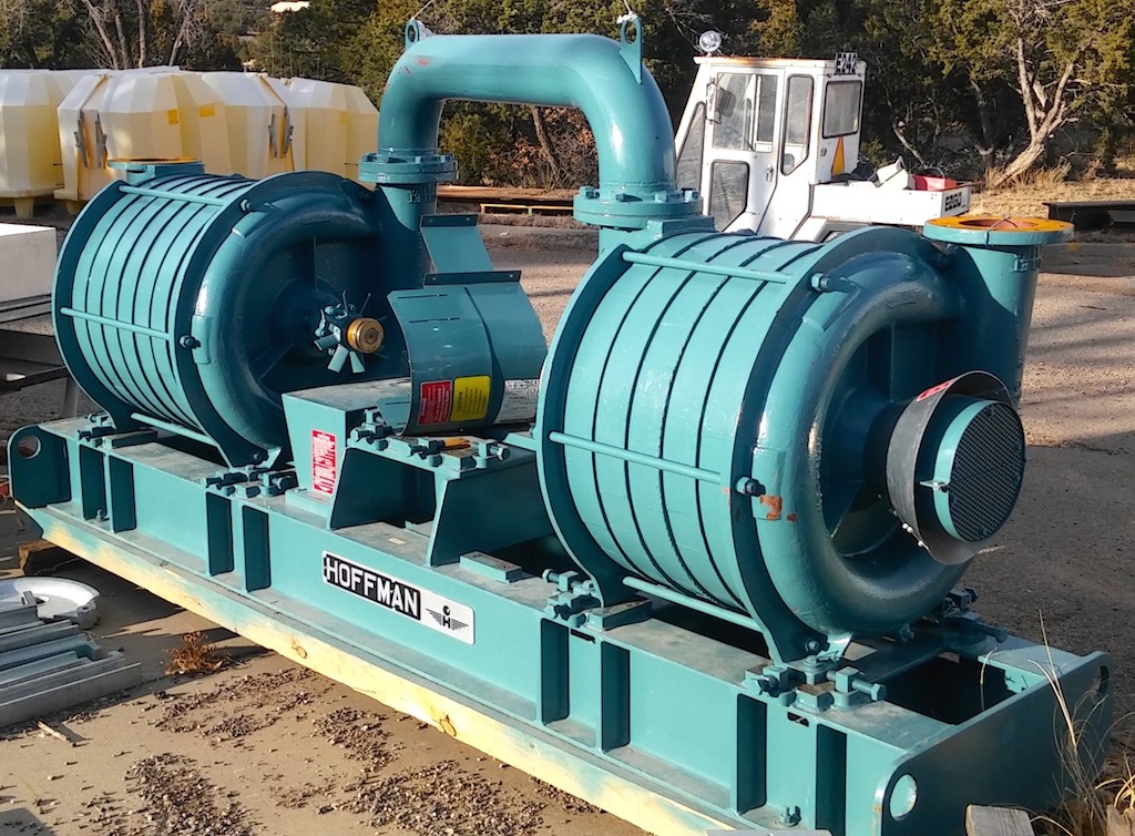 dual Hoffman Multi stage Centrifugal Blower 4208 & Exhauster 420