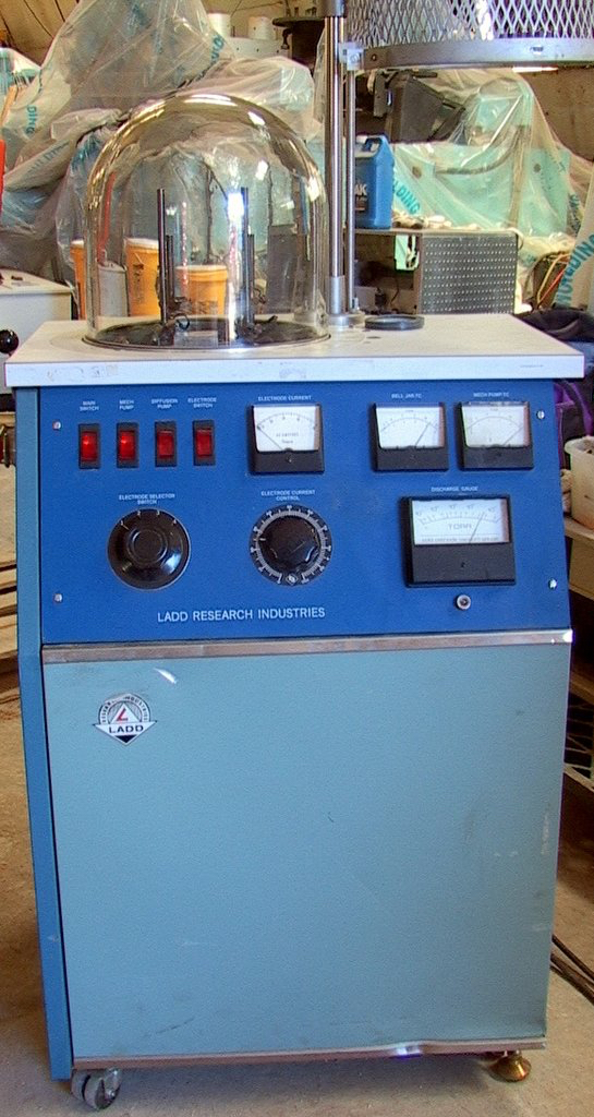 12" Ladd Research Vacuum Evaporator Bell Jar Unit M/N30000