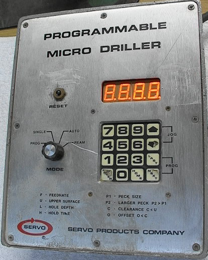 Servo Products Company Programmable Micro Driller Controller