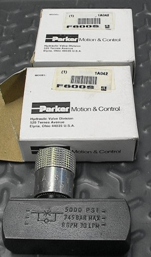 Pair of Parker F600S Hydraulic Needle Valve 5000 PSI 8 GPM