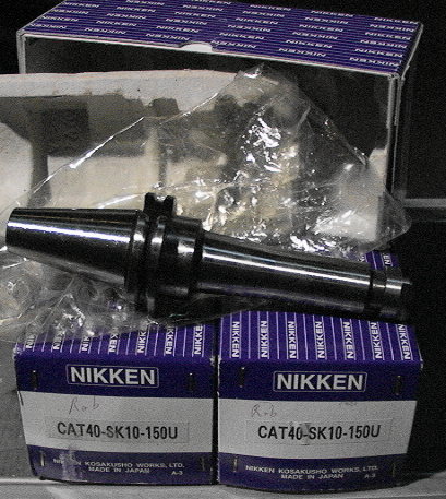 3 NIKKEN CAT40-SK10-150U EXTRA EXTENDED LENGTH COLLET CHUCK Vert