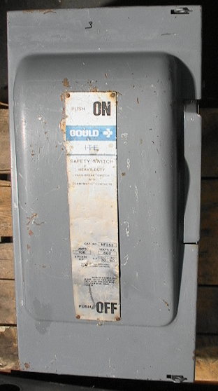 100 amp 600V Gould ITE Disconnect Switch 60hp at 480 volts