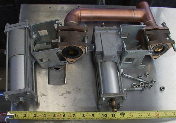 Two 1.5 Inch Vacuum Ball Valves With Air Operators Dyna-Quip