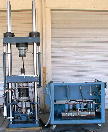 INSTRON flutter fatique torque test-frame and hydraulics - Click Image to Close