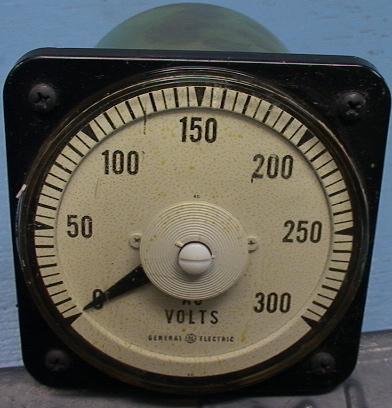 General Electric AC Volt Analog Meter Gauge 300V - Click Image to Close