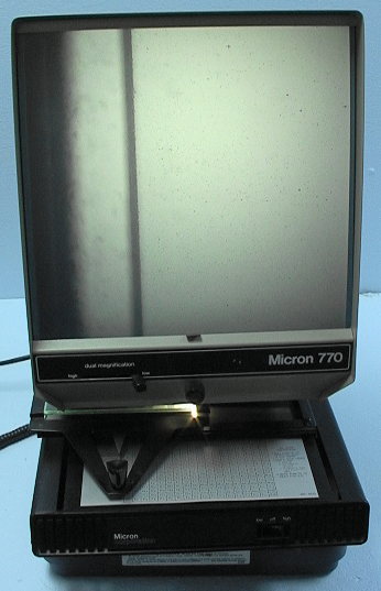 Micro Fiche Reader Micron 770 Dual Magnification