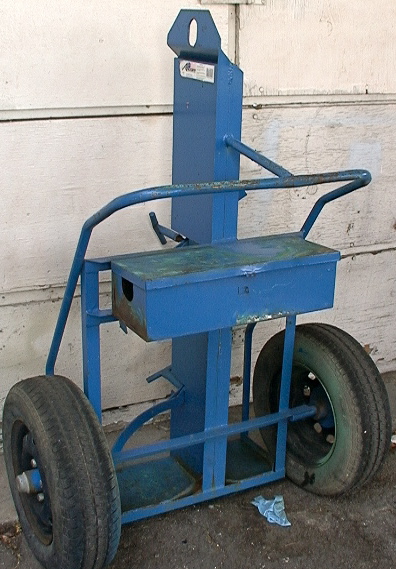 Large welding/fire supression compressed gas tank cart  