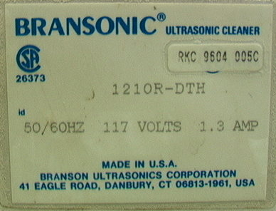 Bransonic 1210 Prof. Heated Ultrasonic Bath Cleaner   