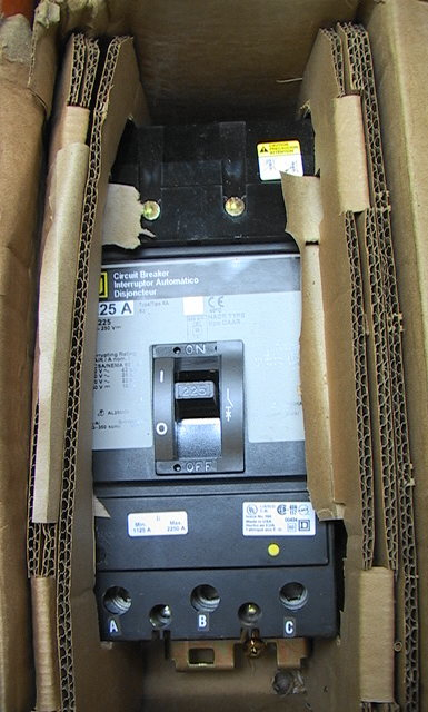 1 of 3 NIB Square D 225A 600 VAC Circuit Breaker Switch