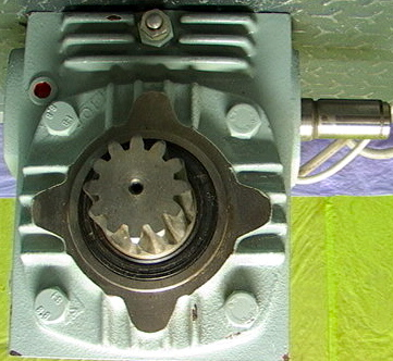 60:1 Right Angle Gearbox Pinion Spline Drive Worm-gear