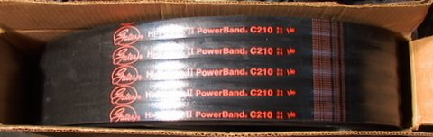 5-Wide V-belt Gates PowerBand 5/C210 Hi-Power II 417BC NIB - Click Image to Close