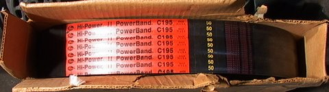 3-wide v-belt Gates Hi-Power II PowerBand 3/C195 473SS NIB