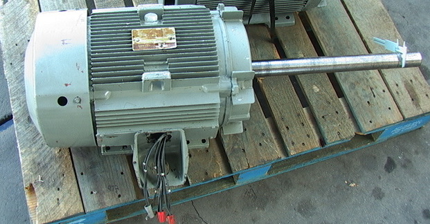 20" Long-Shaft 20hp GE Electric Motor - Click Image to Close