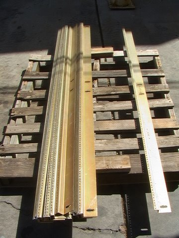 43U 19" rackmount rail threaded holes 6'+ long.