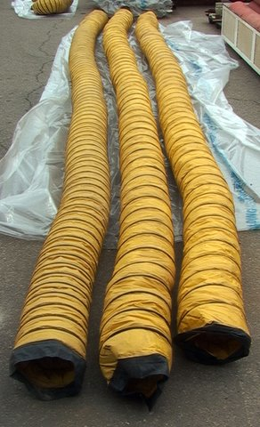 One of Six 10" by 24' Long Insulated Accordion Air Duct ManHole