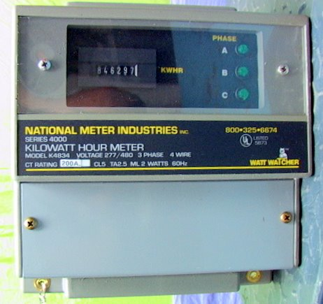 200 Amp 3 Phase Digital KWH Meter Model K 4834 National Meter
