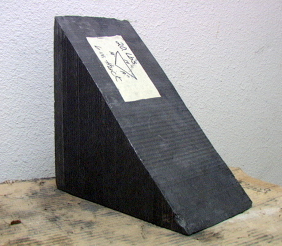 20 lb 10x10x14x6" Triangular Block of Carbon Graphite Plunge EDM
