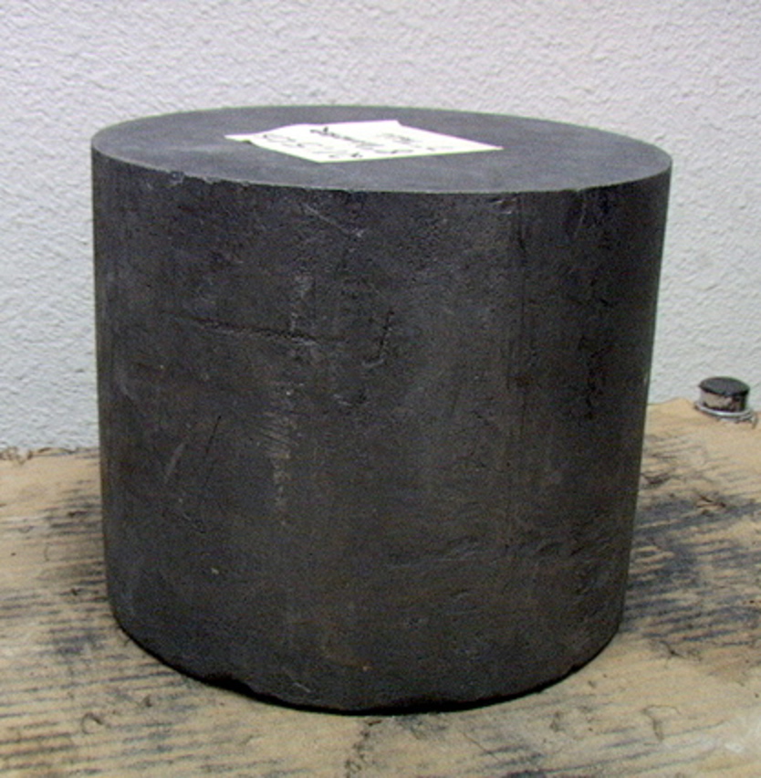 Cold-Molded 6" high x 8" diameter 20 lb Carbon Graphite Cylinder - Click Image to Close