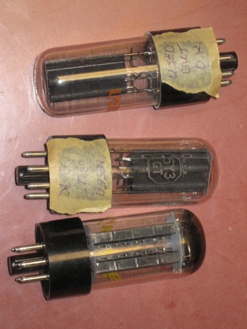 Set of 3 5Y3 Diode Vacuum Tube