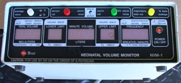 Bear Medical Systems NeoNatal Volume Monitor Parts Only Vintage