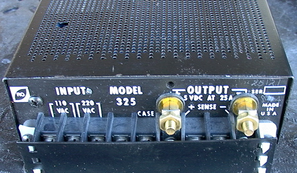 RO Model 325 5VDC 25 Amp Power Supply 110 or 220 VAC Input