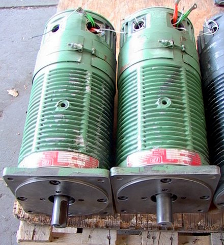 1 of 2 DC Traction Type Electric Motor with Tach Generator ~5hp