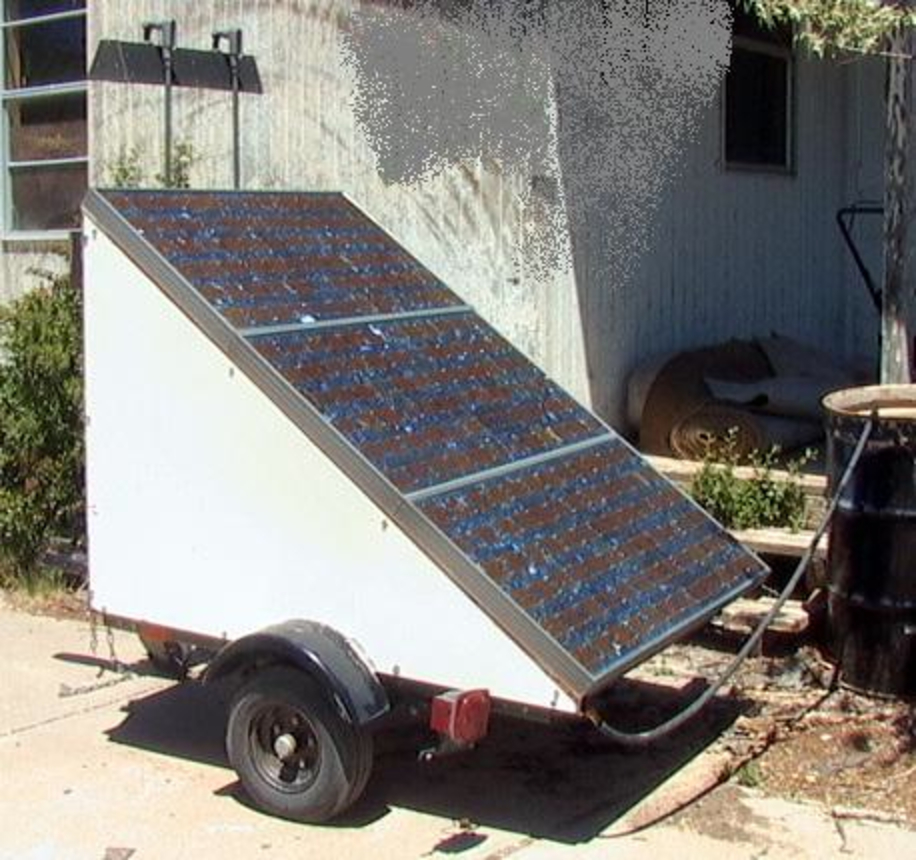 3 Solar Panel Mobile Water Pump. Pull up to a pond or lake