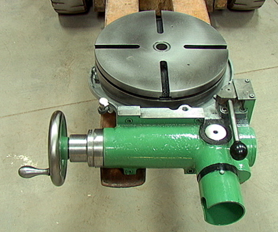 12"Rotary Table w/ fwd, ntrl, rev gearbox power input - Click Image to Close