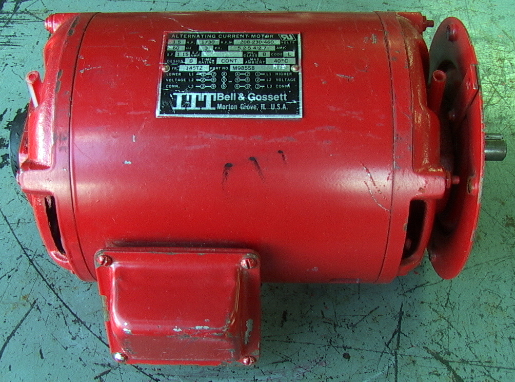 Bell & Gossett 1.5HP 208-230/460V 3-P Pump Motor - Click Image to Close