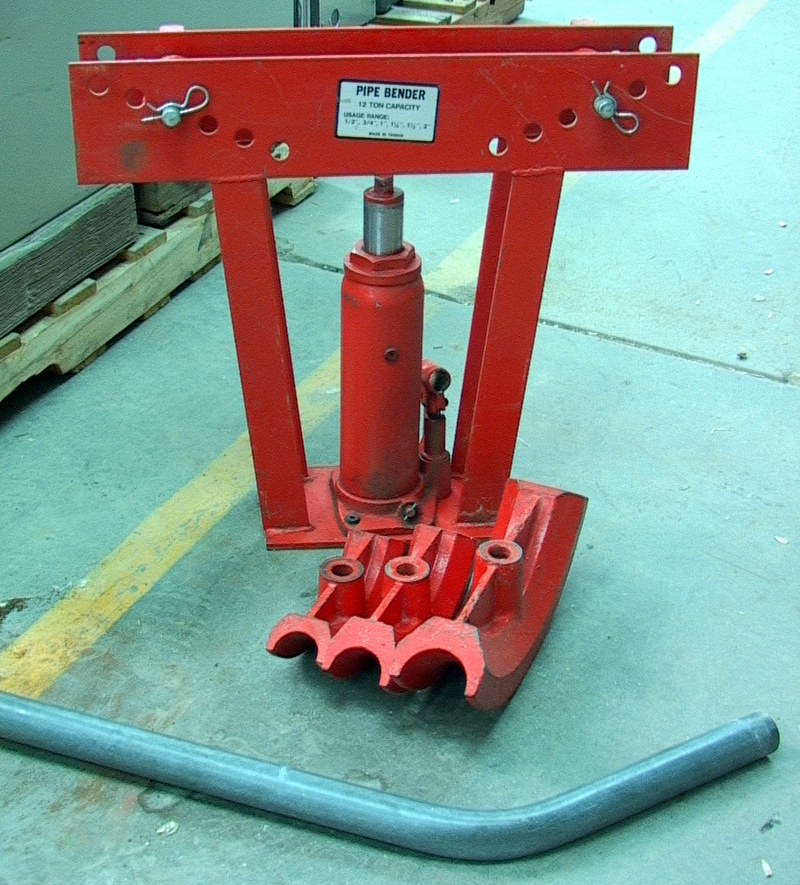 MANUAL Pipe Bender 12 Ton with 3 shoes 1.25, 1.5 and 2 inch - Click Image to Close
