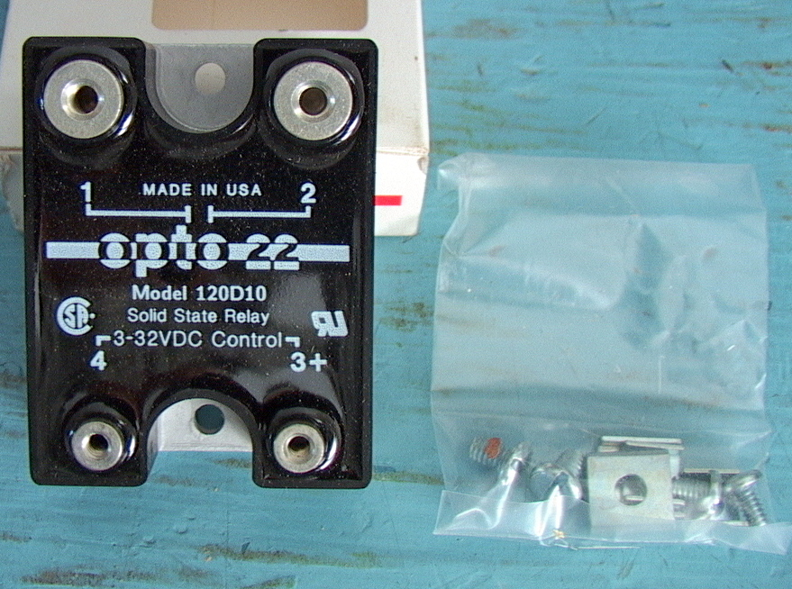 Qty 3 NEW OPTO 22 120v 10amp DC Control Solid State Relay 120D10 - Click Image to Close