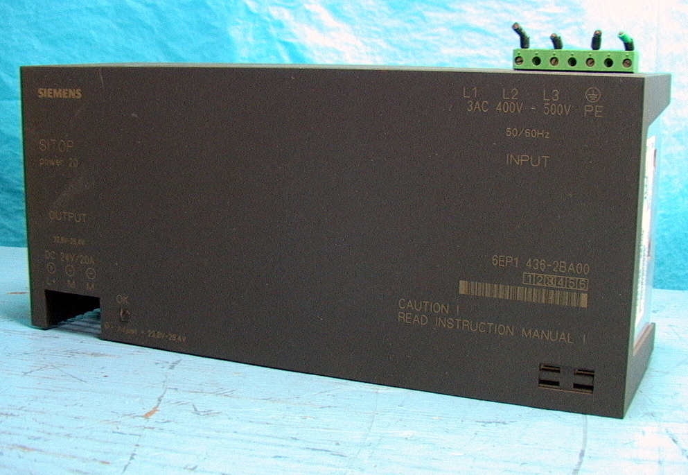 SIEMENS SITOP 20 Power Supply 6EP1436-2BA00 480VAC in 24VDC out