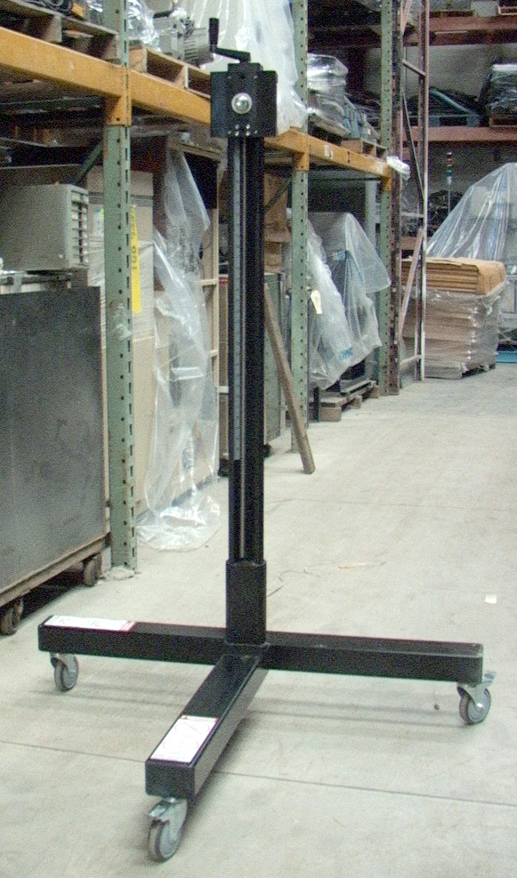 Heavy Duty Aluminum hand cranked Adjustable Height Rolling Stand - Click Image to Close