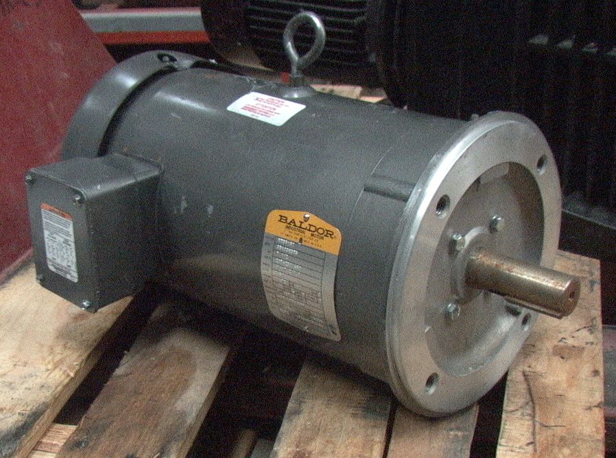 Baldor 7.5 HP 3-Phase 3450 RPM 184TC TEFC C-Face electric motor - Click Image to Close