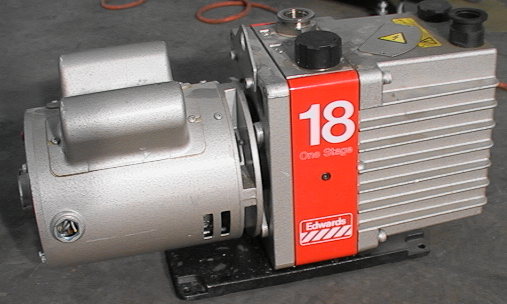 Edwards 18 One Stage Vacuum Pump 220 V Single Phase - Click Image to Close
