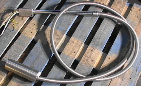 ~1"x9' stainless flex bellow tube with inner hoses and wires - Click Image to Close