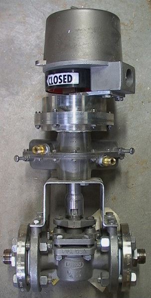 Durco Pneumatic Valve Actuator and 3/4 inch Stainless Ball Valve