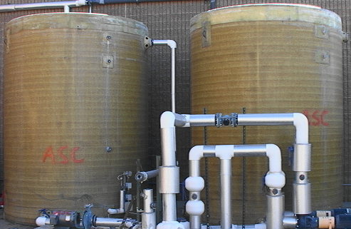 8366 gallon Raven Chemical Storage Tank Fiber Glass 10' diameter