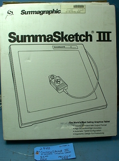 Summagraphic SummaSketch III CAD Input Tablet NIB - Click Image to Close