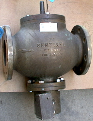 Sentinel Valve 4" Earthquake Shut-Off Valve For Natural Gas - Click Image to Close